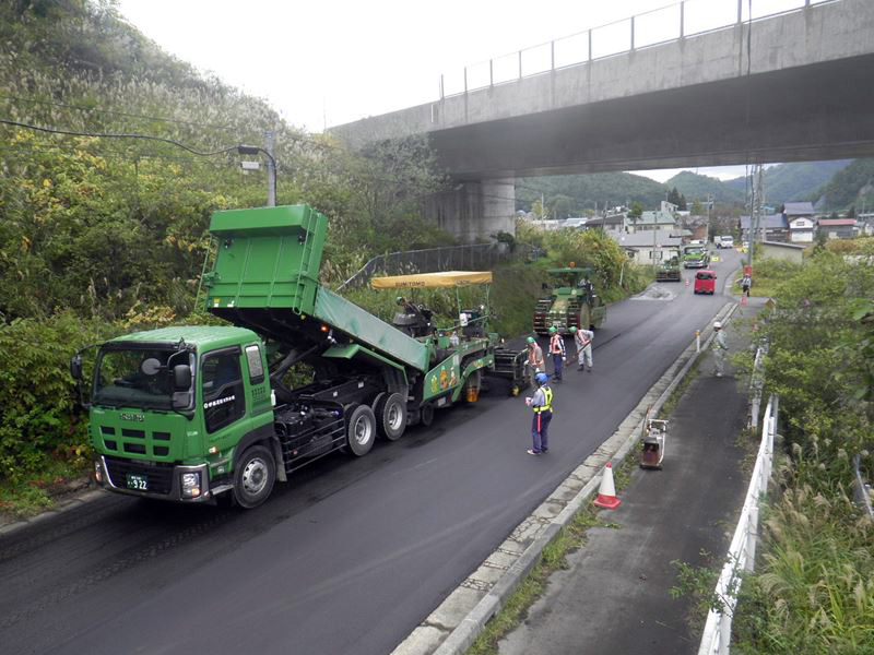 一般県道湯川温泉線上野々地区舗装補修工事